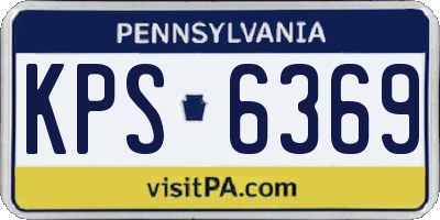 PA license plate KPS6369