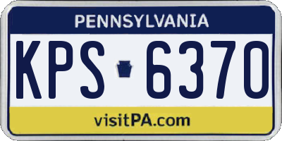 PA license plate KPS6370