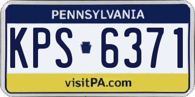 PA license plate KPS6371
