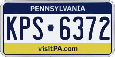 PA license plate KPS6372