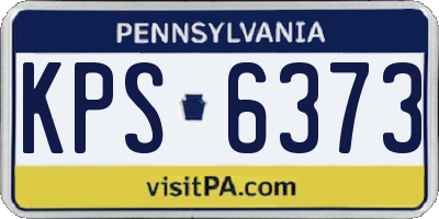 PA license plate KPS6373