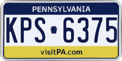 PA license plate KPS6375