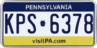 PA license plate KPS6378