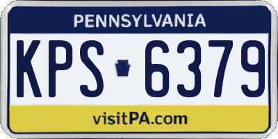 PA license plate KPS6379