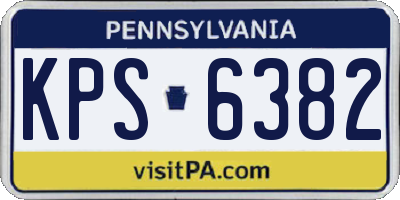 PA license plate KPS6382