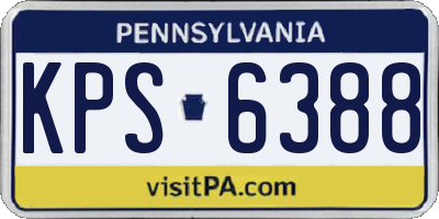 PA license plate KPS6388