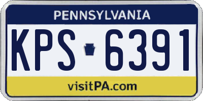 PA license plate KPS6391