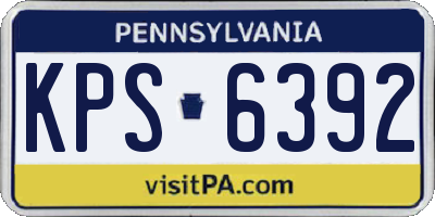 PA license plate KPS6392