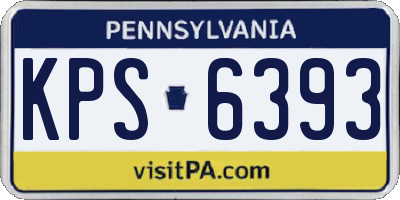 PA license plate KPS6393