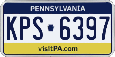 PA license plate KPS6397