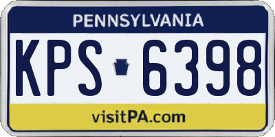 PA license plate KPS6398