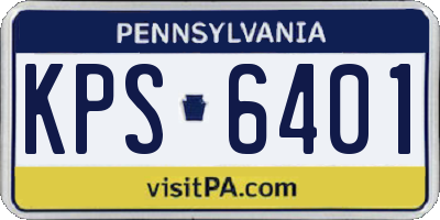 PA license plate KPS6401
