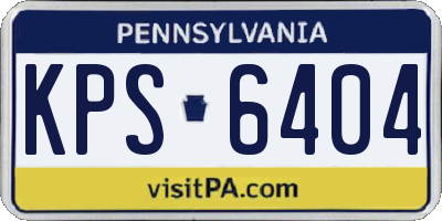 PA license plate KPS6404