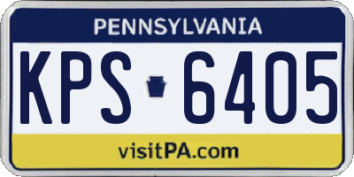 PA license plate KPS6405