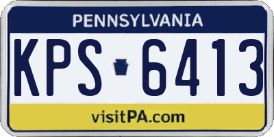 PA license plate KPS6413