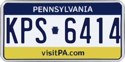 PA license plate KPS6414