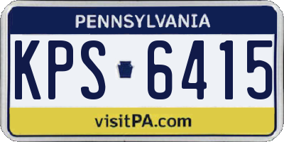 PA license plate KPS6415