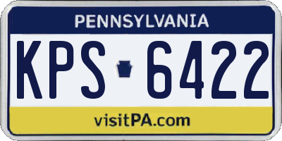 PA license plate KPS6422