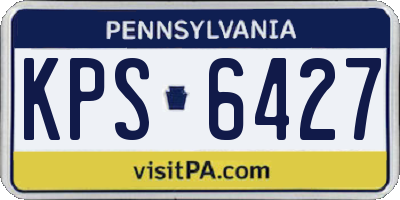 PA license plate KPS6427