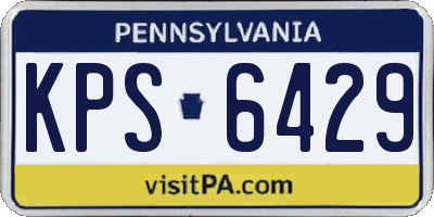 PA license plate KPS6429