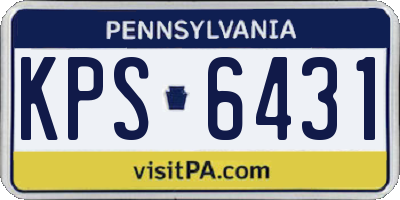 PA license plate KPS6431
