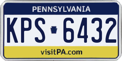 PA license plate KPS6432