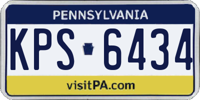PA license plate KPS6434