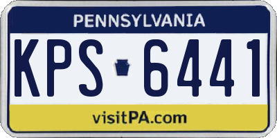 PA license plate KPS6441