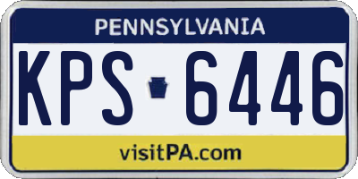 PA license plate KPS6446