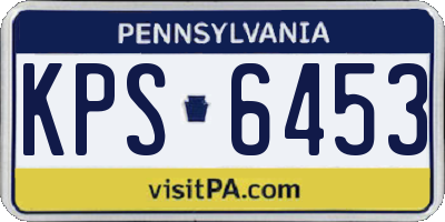 PA license plate KPS6453