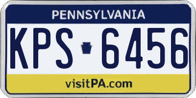 PA license plate KPS6456