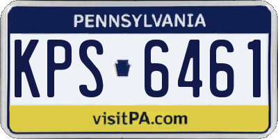 PA license plate KPS6461