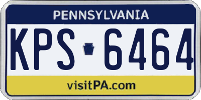 PA license plate KPS6464