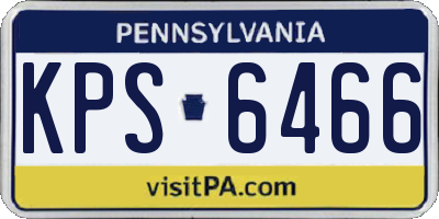 PA license plate KPS6466