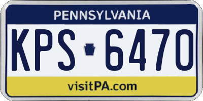 PA license plate KPS6470