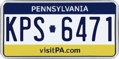 PA license plate KPS6471
