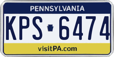 PA license plate KPS6474