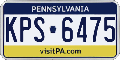 PA license plate KPS6475