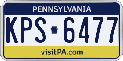 PA license plate KPS6477