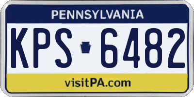 PA license plate KPS6482