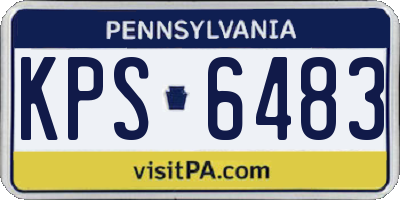 PA license plate KPS6483