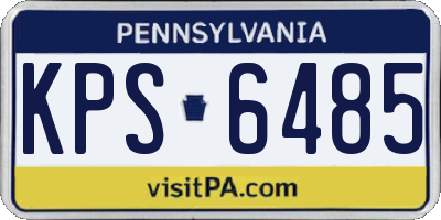 PA license plate KPS6485