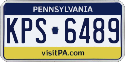PA license plate KPS6489