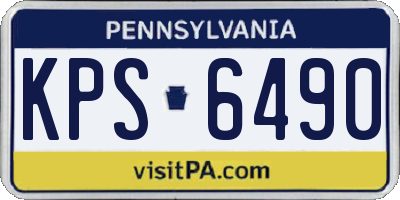 PA license plate KPS6490