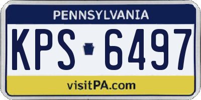 PA license plate KPS6497