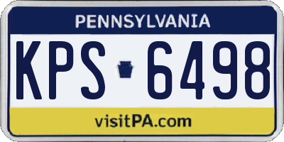 PA license plate KPS6498