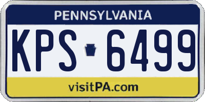 PA license plate KPS6499