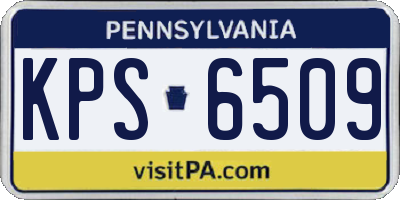 PA license plate KPS6509