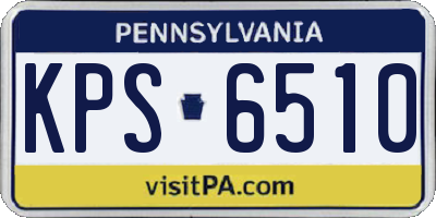 PA license plate KPS6510