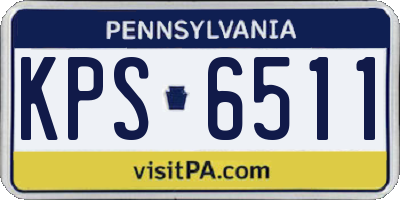 PA license plate KPS6511